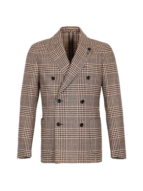Giacca doppiopetto Roma Principe di Galles in lana e cashmere LARDINI | CN6203E AAIF65517250BR